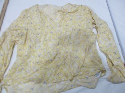 #ad Womens gap yellow floral long sleeve top sz xl $19.97