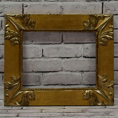 #ad 1906 old wooden frame decorative corners in original condition 13.2 x 10.4 in $460.00