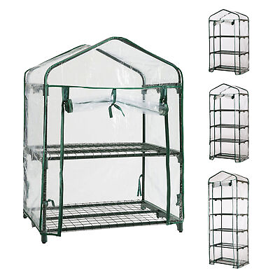 #ad Mini Greenhouse 2 3 4 5 Tier Outdoor Portable Green House Gardening PVC Cover $32.97