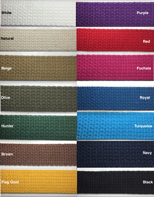 #ad 1quot; Cotton Webbing 10 Continuous Yards MANY COLORS AVAILABLE Made in USA $17.50