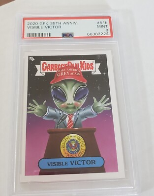 #ad 2020 Garbage Pail Kids TRUMP 35th Anniversary VISIBLE VICTOR PSA 9 Low Pop Alien $155.00