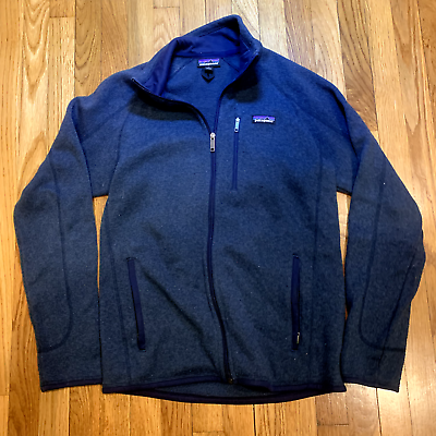 #ad Patagonia Mens Navy Blue Better Sweater Fleece Full Zip Jacket Size M $69.99