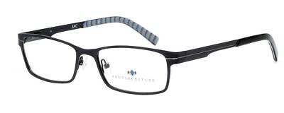#ad Argyleculture Bix Unisex Designer Reading Glasses Black Silver Grey Stripe 55 mm $47.00