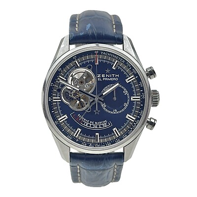 #ad Zenith El Primero Chronomaster Steel Blue 42mm Automatic Men’s Watch B P $4250.00