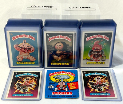 #ad #ad 1985 Topps Garbage Pail Kids 2nd Series 2 OS2 MINT 84 Card Set in NEW TOPLOADERS $503.45