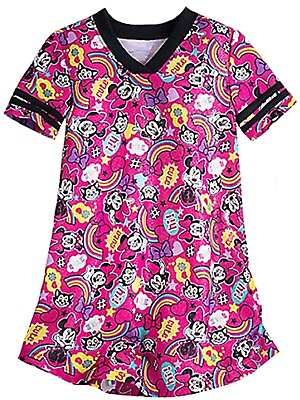 #ad Disney Minnie Mouse Girl#x27;s Sublimated Nightshirt Night Gown Pajama NWT $13.99