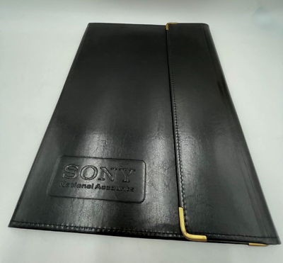 #ad Vintage Portfolio Leather Business Professional Folder Notepad Holder quot;Sonyquot; $44.97