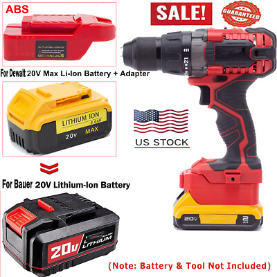 #ad Adapter For Dewalt 20V MAX Li Ion Battery Convert To for Bauer 20V Series Tools $17.10