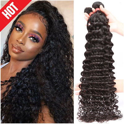 #ad 8A Unprocessed Deep Wave Brazilian Virgin Human Hair Weave Weft 3Bundles=300G US $254.67