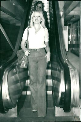 #ad Lillian Muller at Heathrow Airport Vintage Photograph 3108910 $19.90