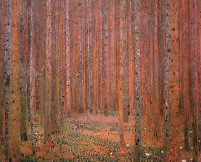 #ad Pine Forest by Gustav Klimt art painting print $7.19
