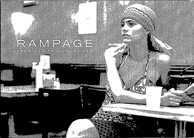 #ad Postcard Rampage from Sea to Shining Sea Advertising Female Model Fashion $4.99