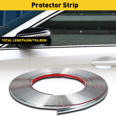 #ad 1 2quot; Chrome Trim Molding Strip Car Door Window Bumper Side Trime Protector 16ft $11.99