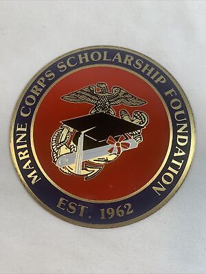 #ad USMC Marine Corps Scholarship Foundation Metal Plate For Plaque $5.00