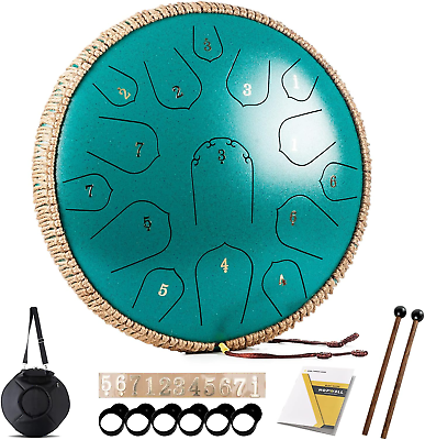 #ad Steel Tongue Drum 15 Note 14 Inch Tongue Drum Instrument US FREE SHIPPING $95.38