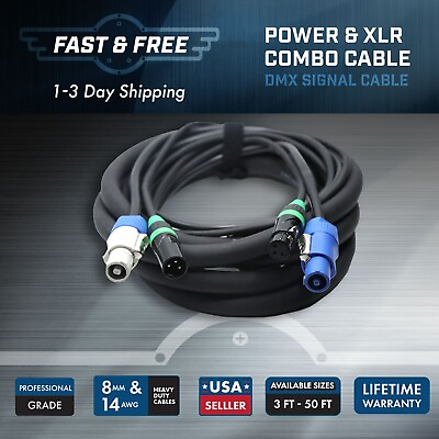 #ad PowerCON and DMX Combo Pro Cable $29.97