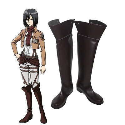 #ad Attack On Titan Alan Yeager Cosplay Boots Custom Made Shoes Men Women Halloween $62.19