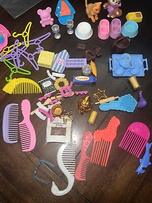 #ad Barbie Or Loving Family Pet Accessories Kitchen Puppy Cat Lot Of 50 $45.00