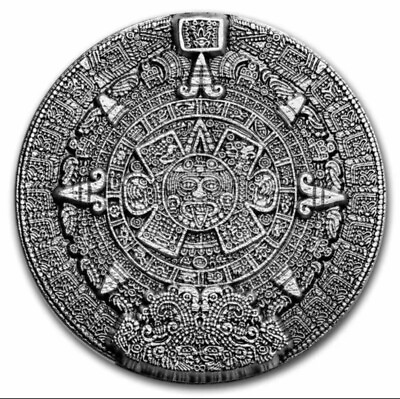 #ad 1 2 oz Aztec Sunstone IN HAND .999 Silver Korea Stackable Calendar In Capsule🔥 $89.95