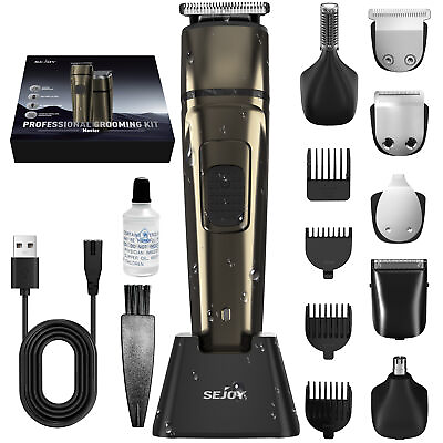 #ad SEJOY Professional Hair Clippers Mens Barbers Cutting Beard Trimmer Grooming Kit $26.99