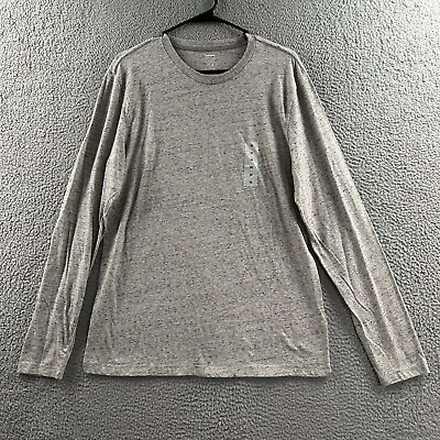 #ad Old Navy Mens Shirt Gray Size Medium T Shirt Long Sleeve Cotton Blend $15.49