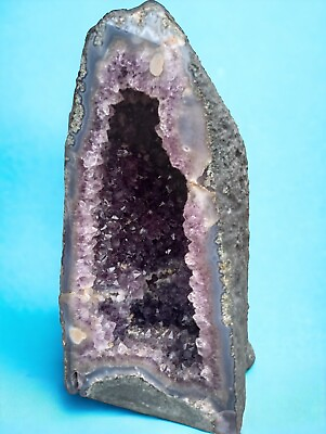 #ad WONDEROUS Large Purple Amethyst Cathedral Geode 18lbs Healing Energy Force $395.00