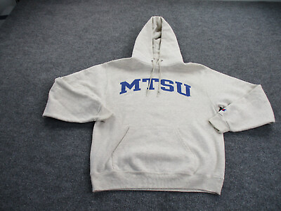 #ad MTSU Blue Raiders Hoodie Adult M Ivory Long Sleeve Pullover Logo Champion Mens $24.25