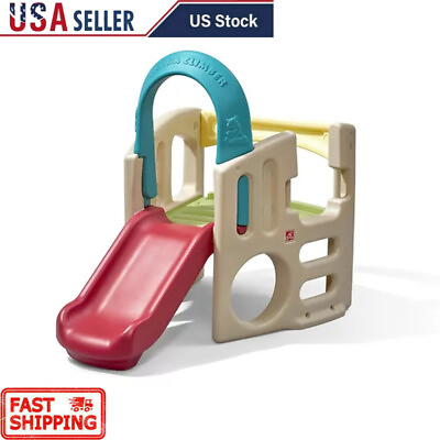 #ad Kids Playset W Slide Playground Toddler ＆ Safe Rail Outdoor Indoor Climber Hot $213.74
