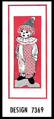 #ad Circus CLOWN 12quot; Doll Toy Pattern Mail Order # 7369 $7.49
