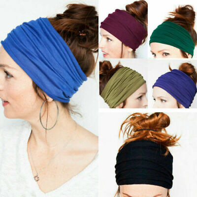 #ad Women Yoga Sports Wide Headband Elastic Boho Hair Band Head Wrap Wristband* $2.77