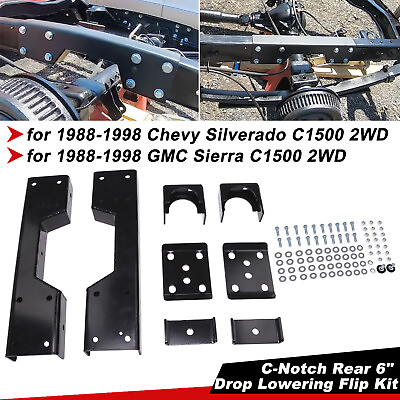 #ad C Notch Rear Support amp; Drop Flip Kit for 88 98 Chevy Silverado C1500 GMC Sierra $89.99