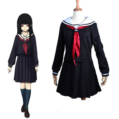 #ad Enma Ai Hell Girl Cosplay Japanese School Student Uniform For Halloween Costume $18.59
