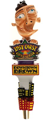 #ad Chipped Lost Coast Brewery Downtown Brown Beer Tap Handle Knob Pull 420g 12in $55.00