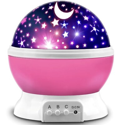 #ad LED USB Night Light Baby Kids Moon Star Sky Projector Lamp Rotating Cosmos Gift $30.00