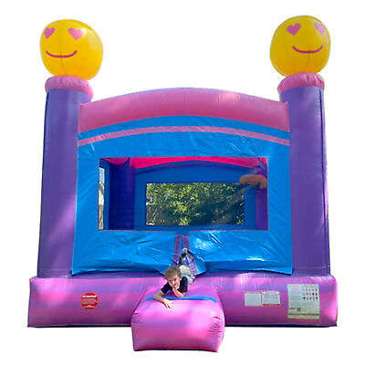 #ad Commercial Inflatable Bounce House Pink Emoji Jumping House Bouncy Castle Jumper $724.99