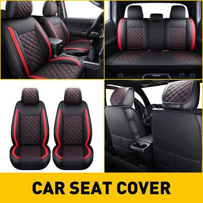 #ad Car Seat Covers FrontRear PU Leather Set For Cushion Toyota Tacoma 2007 2023 $109.99