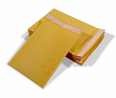 #ad All Sizes Kraft Bubble Padded Envelopes Mailers Golden Laminated Paper $53.58