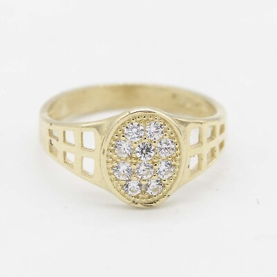 #ad Kids Oval CZ Ring Real 10K Yellow Gold Size 3 $85.24