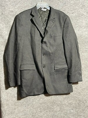 #ad Joseph amp; Feiss Sport Coat Blazer Mens 46 Single Breasted Tweed Notch Gray $29.99