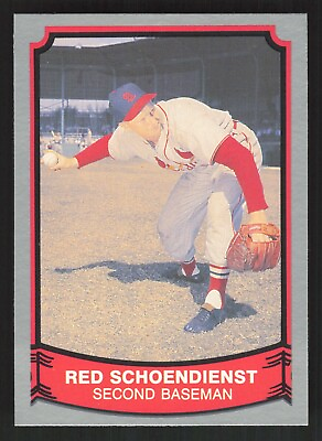 #ad 1988 Pacific Legends Red Schoendienst #2 St. Louis Cardinals $1.79