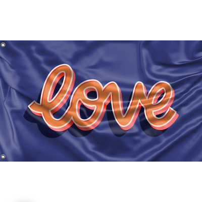 #ad Love Flag Unique Design 3x5 Ft 90x150cm size EU Made $29.95