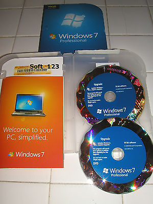 #ad =NEW= Microsoft Windows 7 Professional Upgrade 32 Bit and 64 Bit DVD MS WIN PRO $89.95