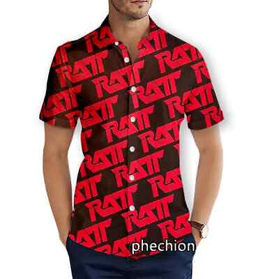 #ad HOT SALE Ratt Band Fashion Casual Hawaiian Shirts Size S 5XL $8.99