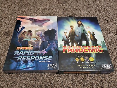 #ad Pandemic And Pandemic Rapid Response Board Games Lot 100% Complete Z MAN Games $29.99