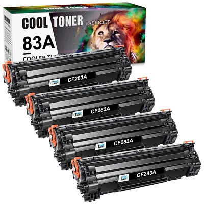 #ad 4 Black CF283A for HP 83A Toner Cartridges LaserJet Pro MFP M225dw M127fn M127fw $34.95