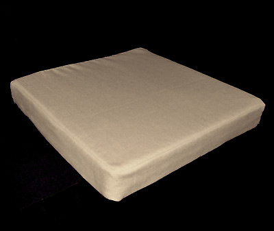 #ad Qh08t Pale Tan Thick Cotton Blend 3D Box Sofa Seat Cushion Cover Custom Size $52.00