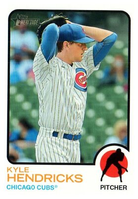 #ad Kyle Hendricks 2022 Topps Heritage 235 Chicago Cubs $1.69