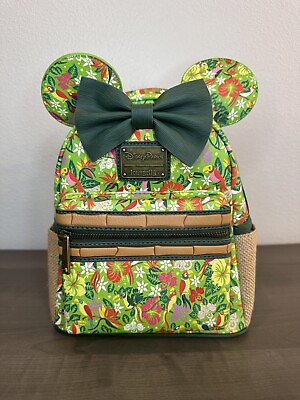 #ad Disney Loungefly Backpack Minnie Mouse The Main Attraction Enchanted Tiki Room $220.00