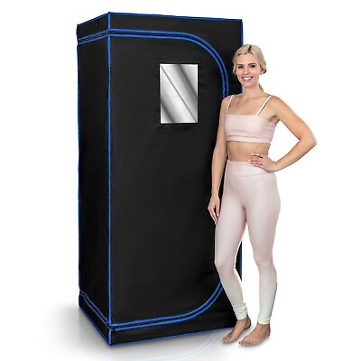 #ad SereneLife Portable Home Sauna infrared Spa Therapy Detox Black SLISAU30BK $389.99