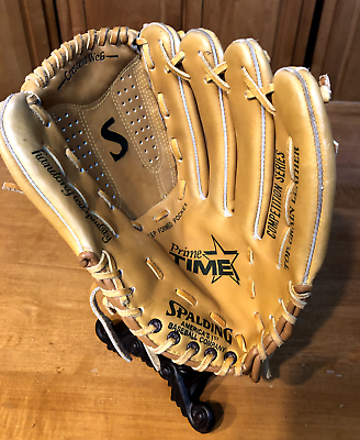 #ad SPALDING Competition Series Prime Time Leather Baseball Glove 42 337 $17.75